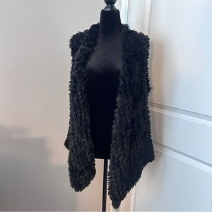 Women's Black Faux Fur Vest